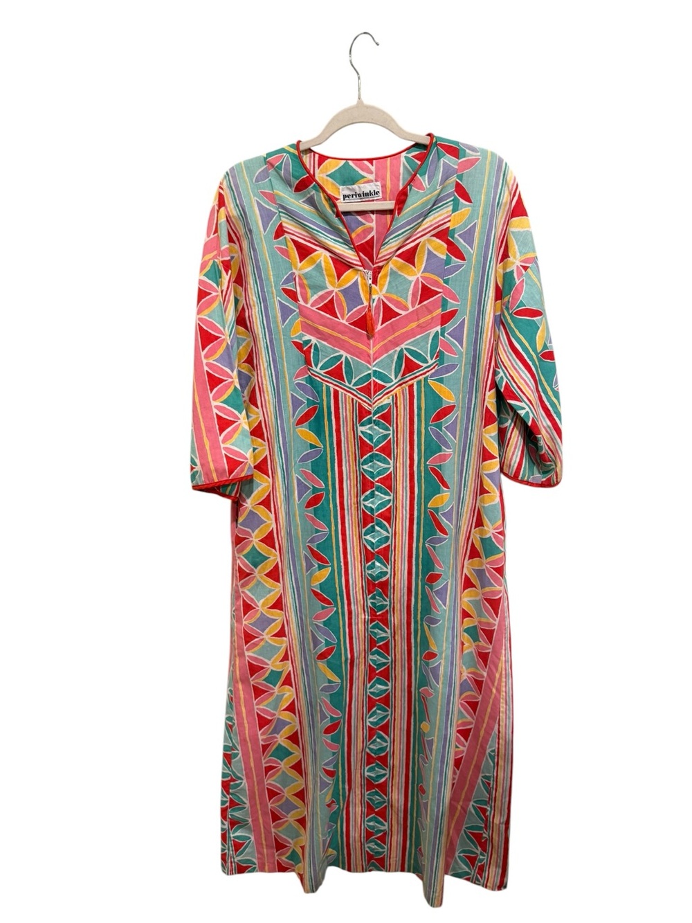 VINTAGE 1970s Periwinkle by Barlow Pink Multicolor Floral Loungewear